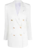 Tagliatore double-breasted peak-lapel blazer - White