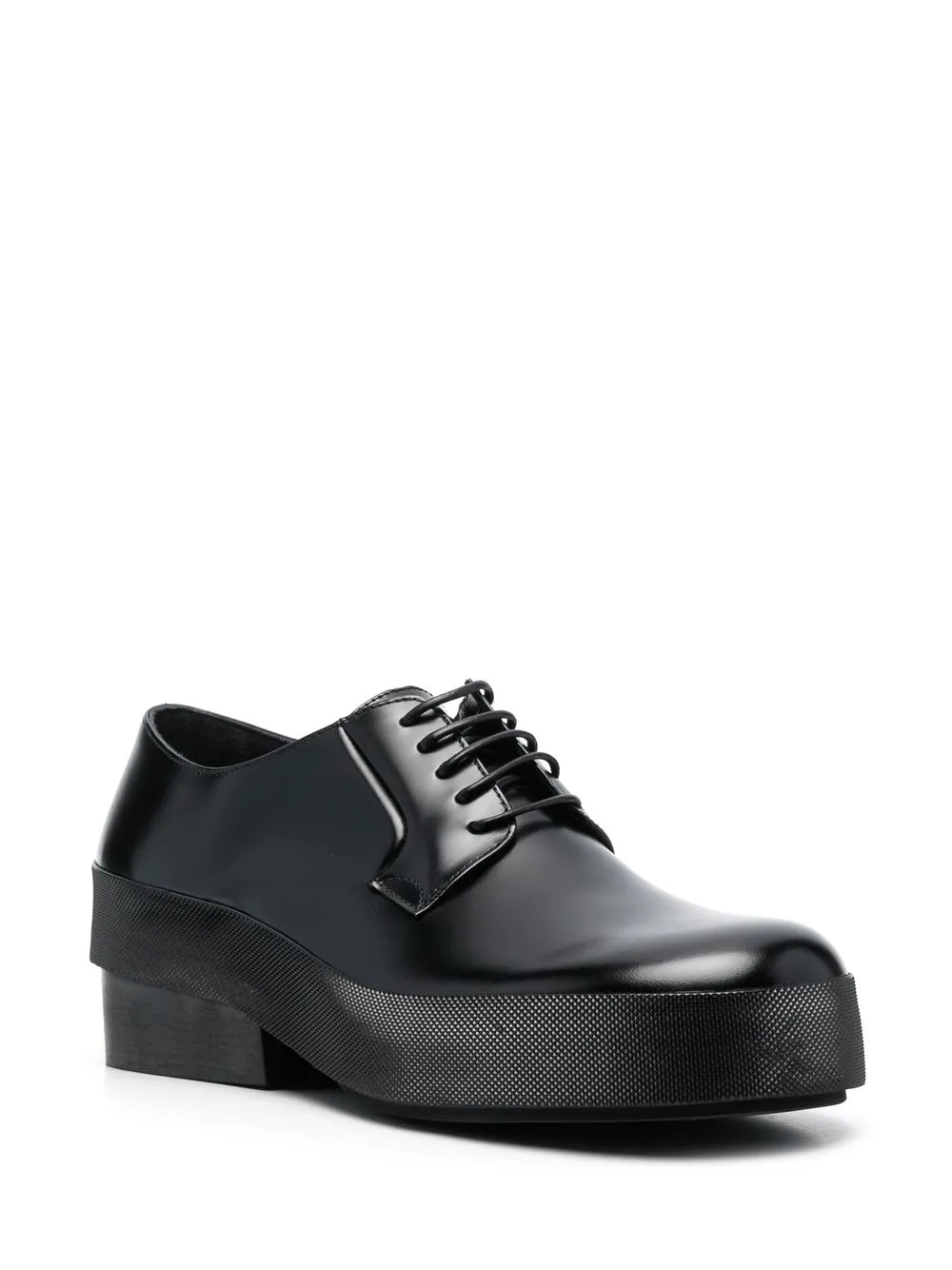 Shop Raf Simons Lace-up Leather Derby Shoes In Black