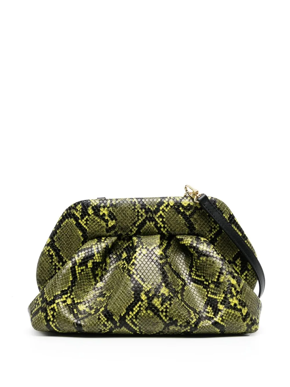 

Themoirè Bios snakeskin-effect clutch bag - Green