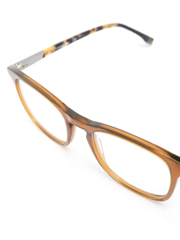 Lacoste square frame Tortoiseshell Glasses Farfetch
