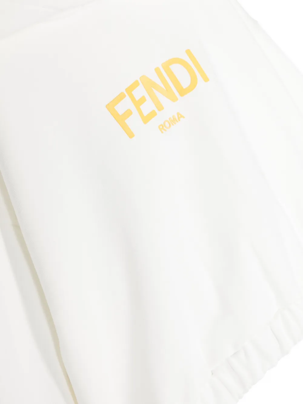 Fendi Kids Hoodie met logoprint Wit