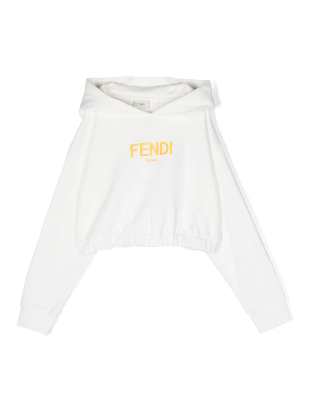 Fendi Kids Hoodie met logoprint Wit