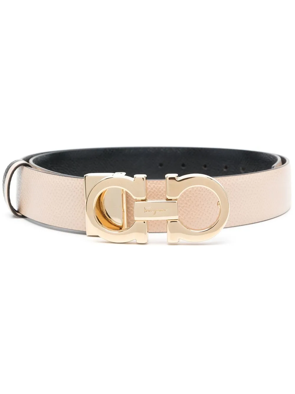 

Ferragamo double Gancio reversible belt - Neutrals