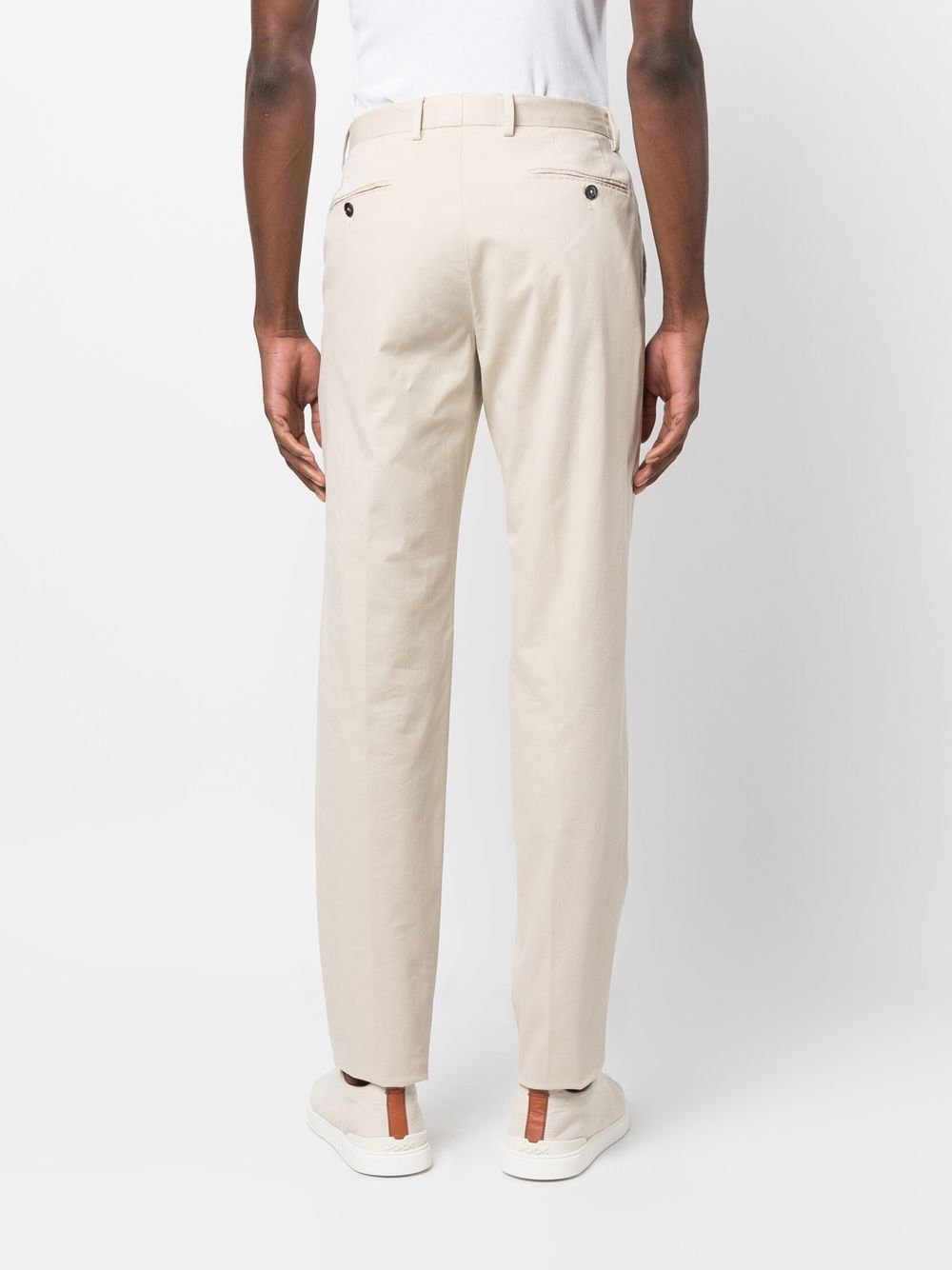Shop Zegna Mid-rise Tailored Trousers In Neutrals