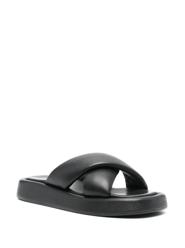 VAMSKO Pillow Padded Leather Sandals Black FARFETCH PH