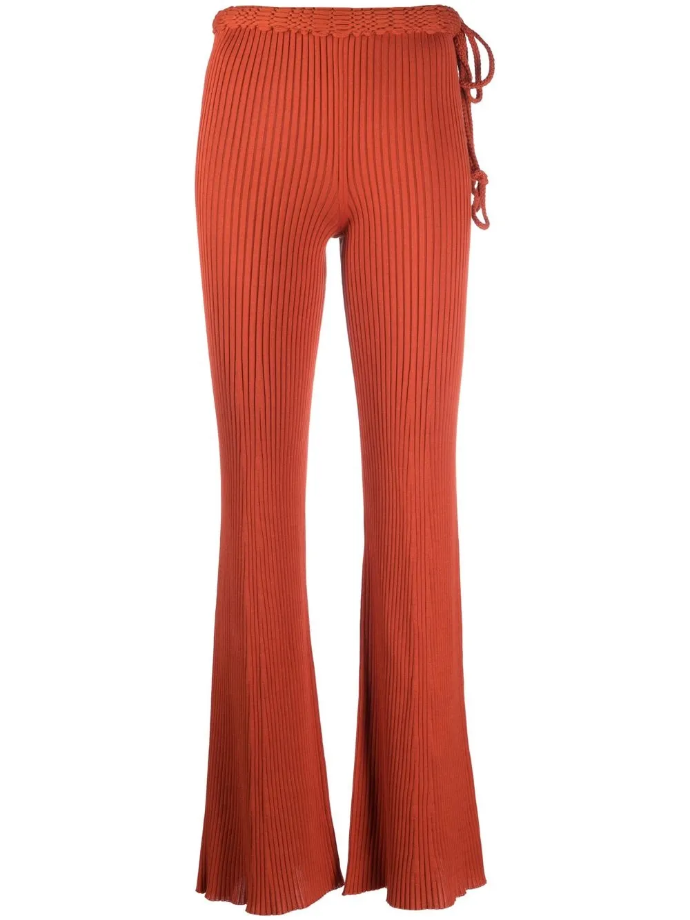 

MRZ ribbed-knit flared trousers - Orange