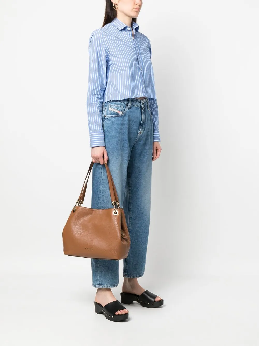 Michael Michael Kors Raven logoplaque Shoulder Bag Farfetch