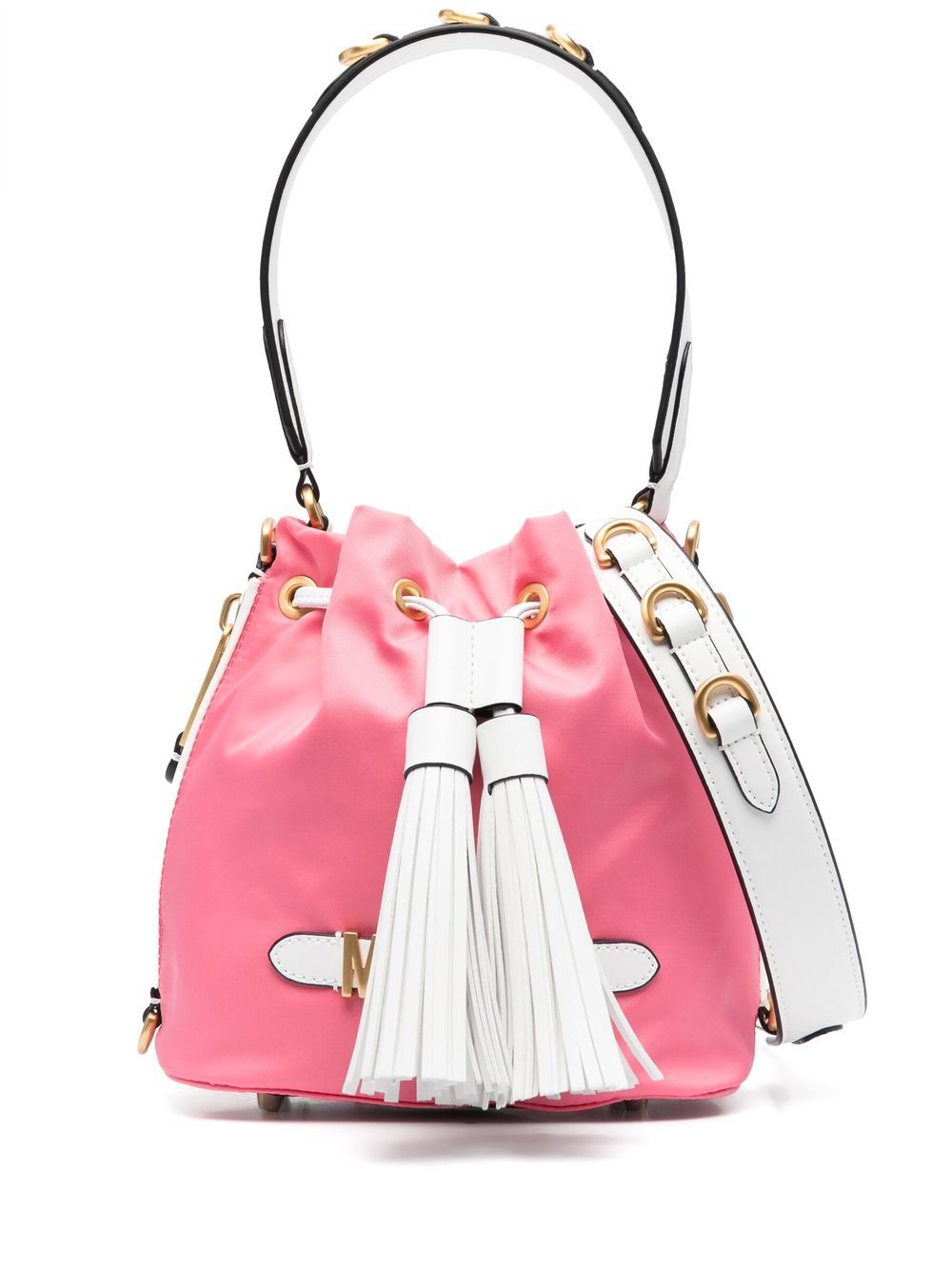 

Moschino tassel-detail logo shoulder bag - Pink