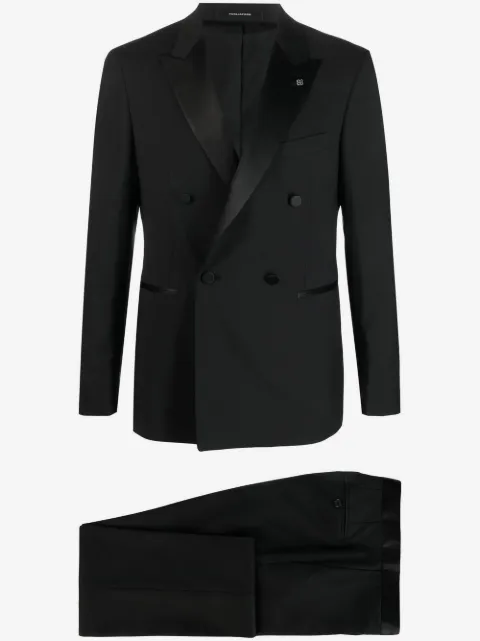 Tagliatore peak lapels wool suit