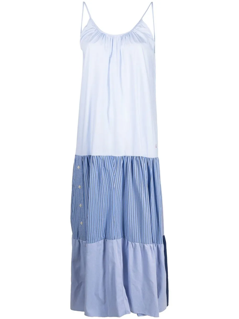 

Semicouture mix-print maxi dress - Blue