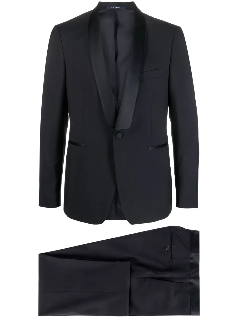 

Tagliatore shawl lapels virgin wool suit - Blue