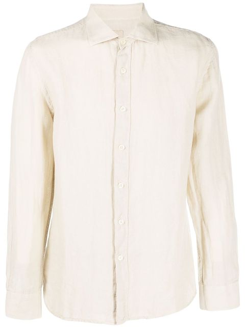 120% Lino button-down fastening shirt