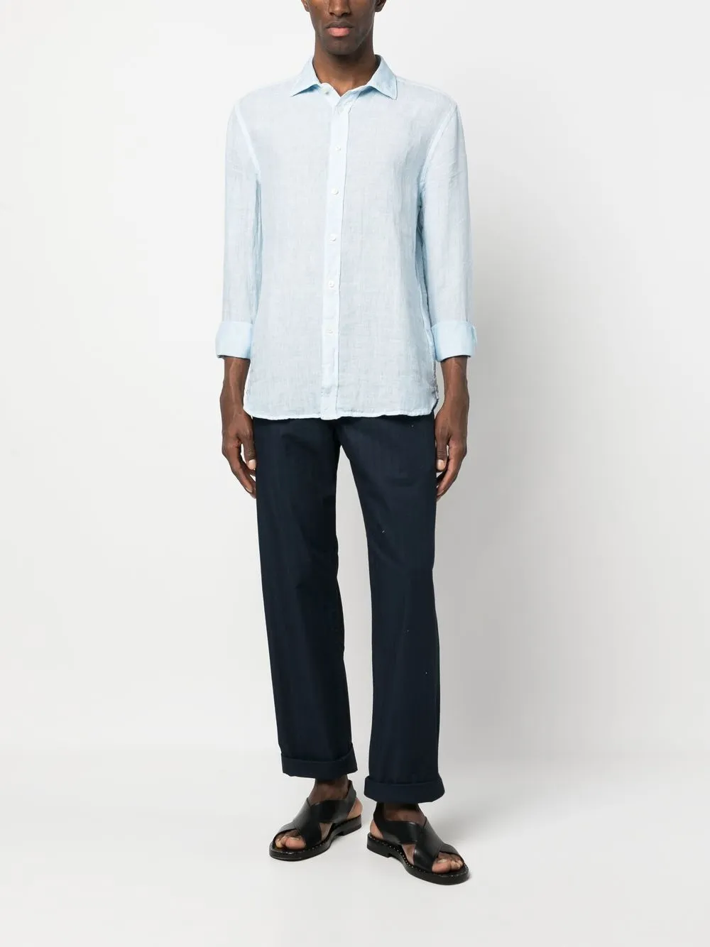 120% Lino camisa con cierre de botones | Image 2