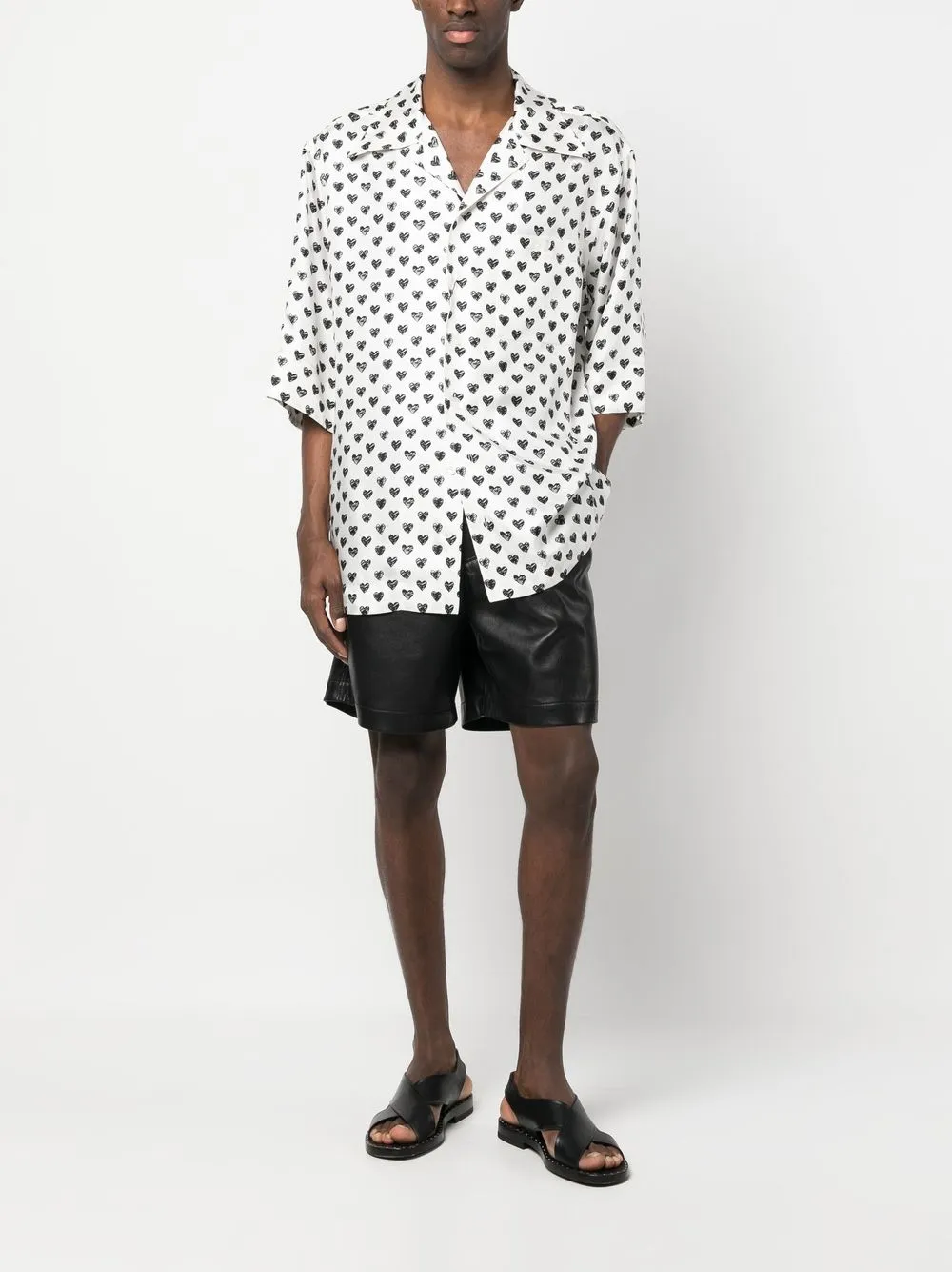 Dolce & Gabbana Overhemd met hartprint - Wit