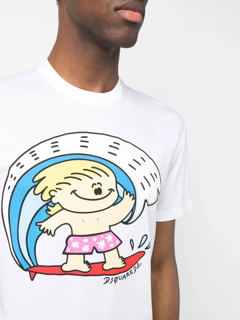 Dsquared2 Logo-print Detail T-shirt In Weiss