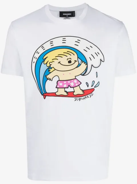 DSQUARED2 logo-print detail T-shirt