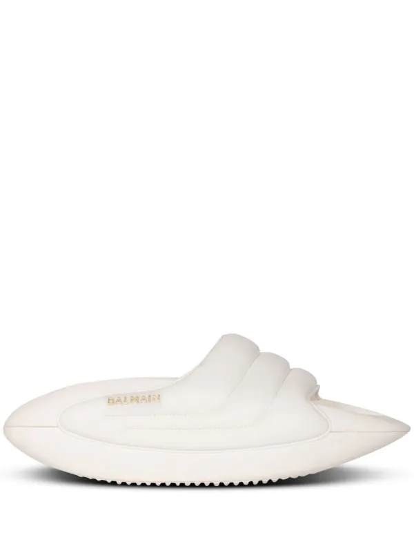 Balmain B-IT Quilted Leather Slides - Farfetch