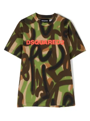 Stone Island Junior カモフラージュ Tシャツ | グリーン | FARFETCH JP