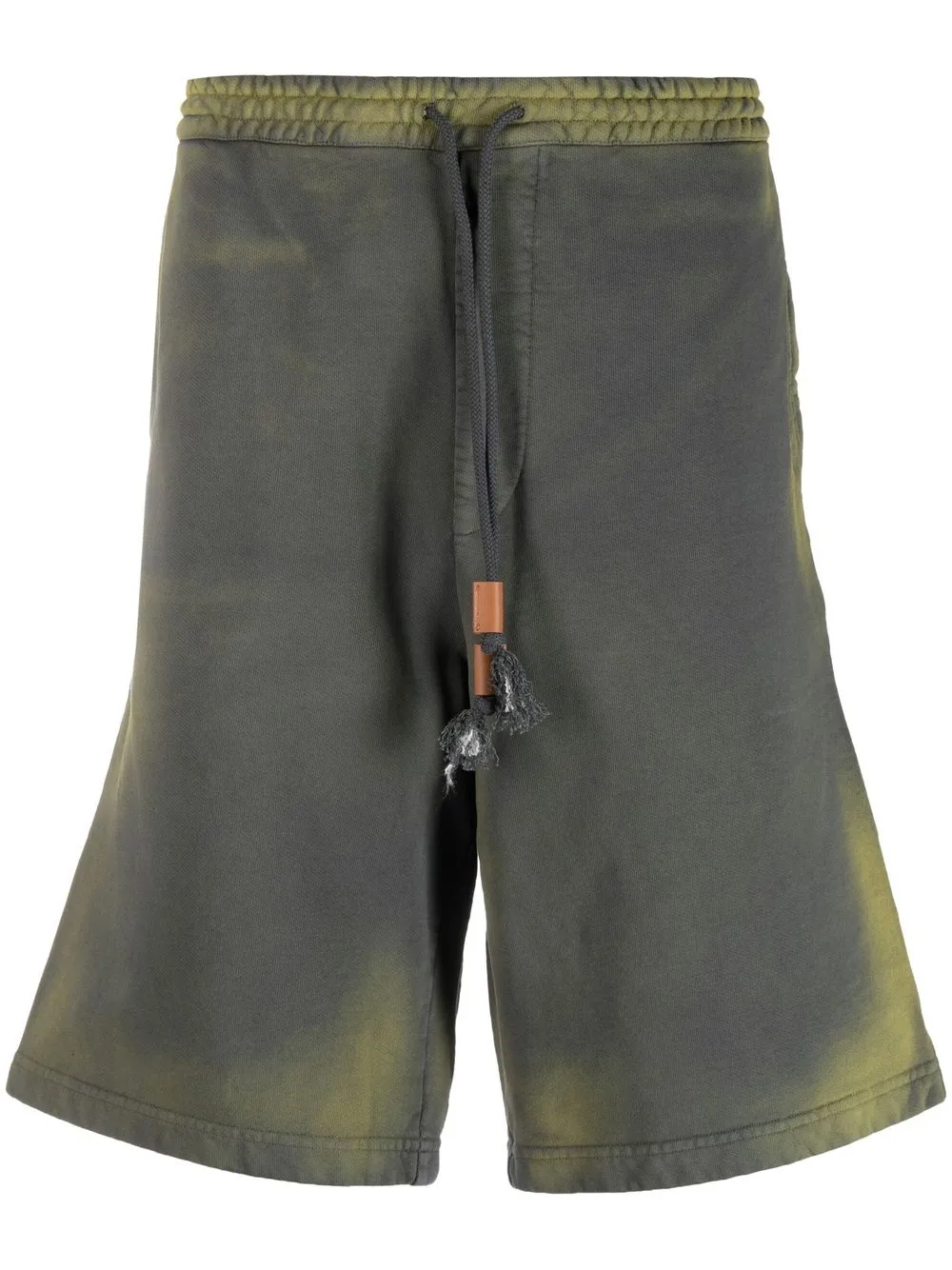 

LOEWE garment-dyed cotton track shorts - Green