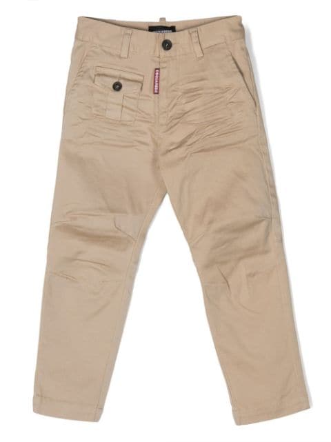 Dsquared2 Kids logo-tag chino trousers