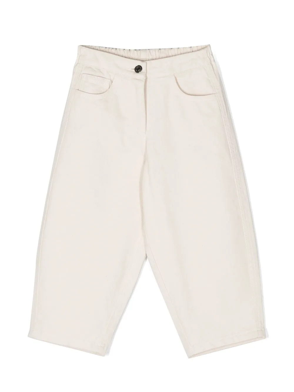 

THE NEW SOCIETY drop-crotch cotton denim trousers - Neutrals