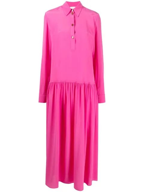 Alysi dropped-waist silk dress