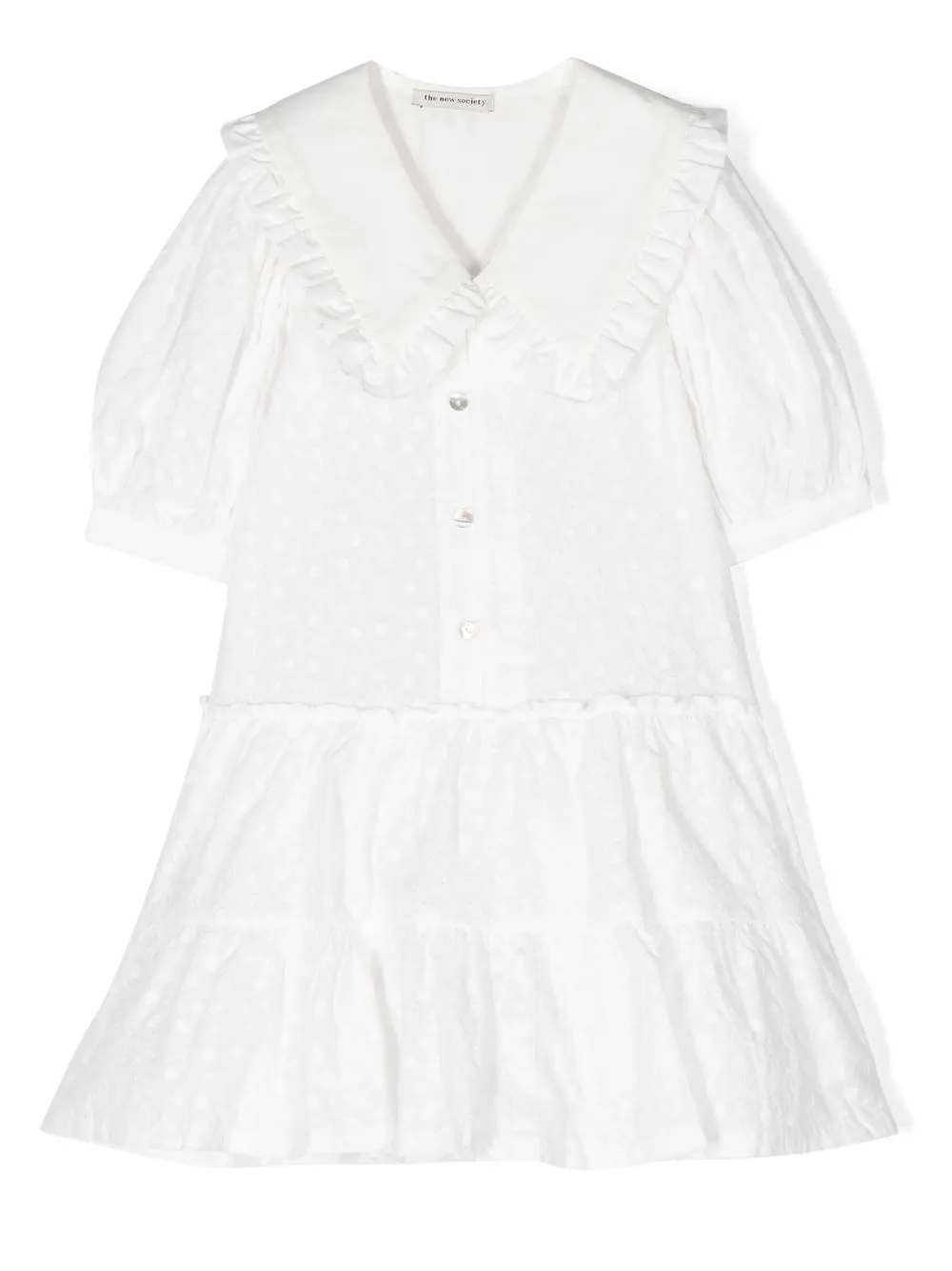 

THE NEW SOCIETY polka dot-print cotton dress - White