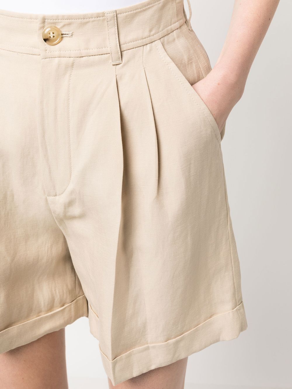 Woolrich Linen Blend Shorts - Farfetch