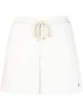 Lorena Antoniazzi logo-embroidery cotton track shorts - White