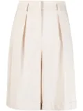 Lorena Antoniazzi pleat-detail knee-length shorts - Neutrals