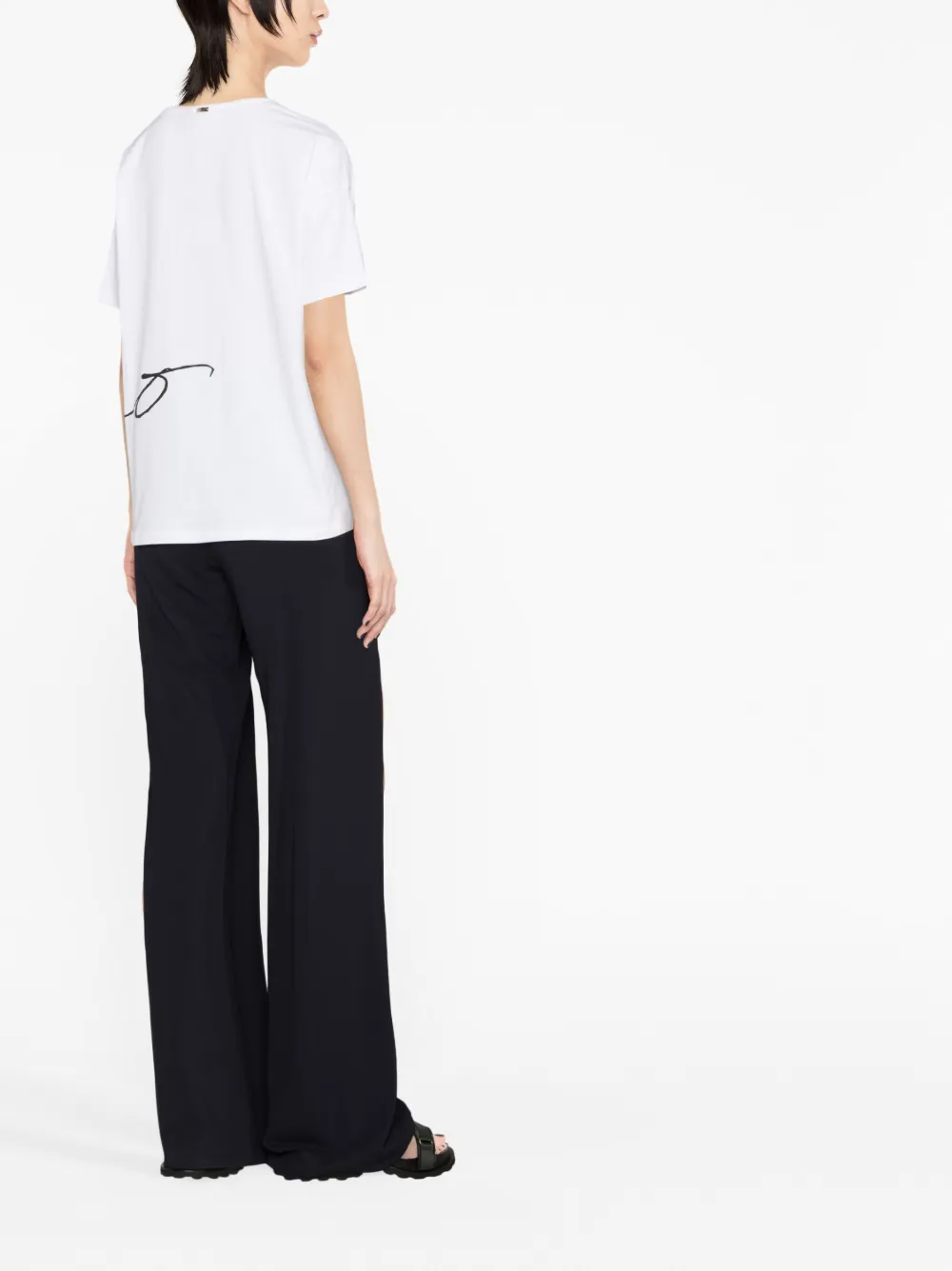  Herno Camiseta Con Logo Estampado - Blanco 