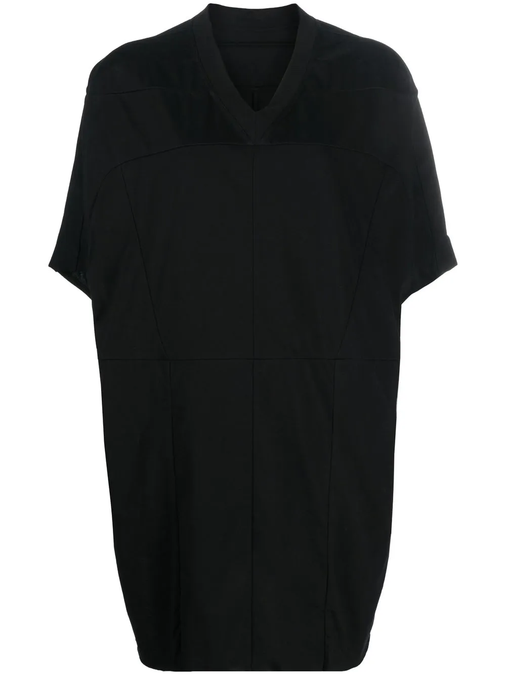 Rick Owens panelled-design short-sleeve minidress - Black