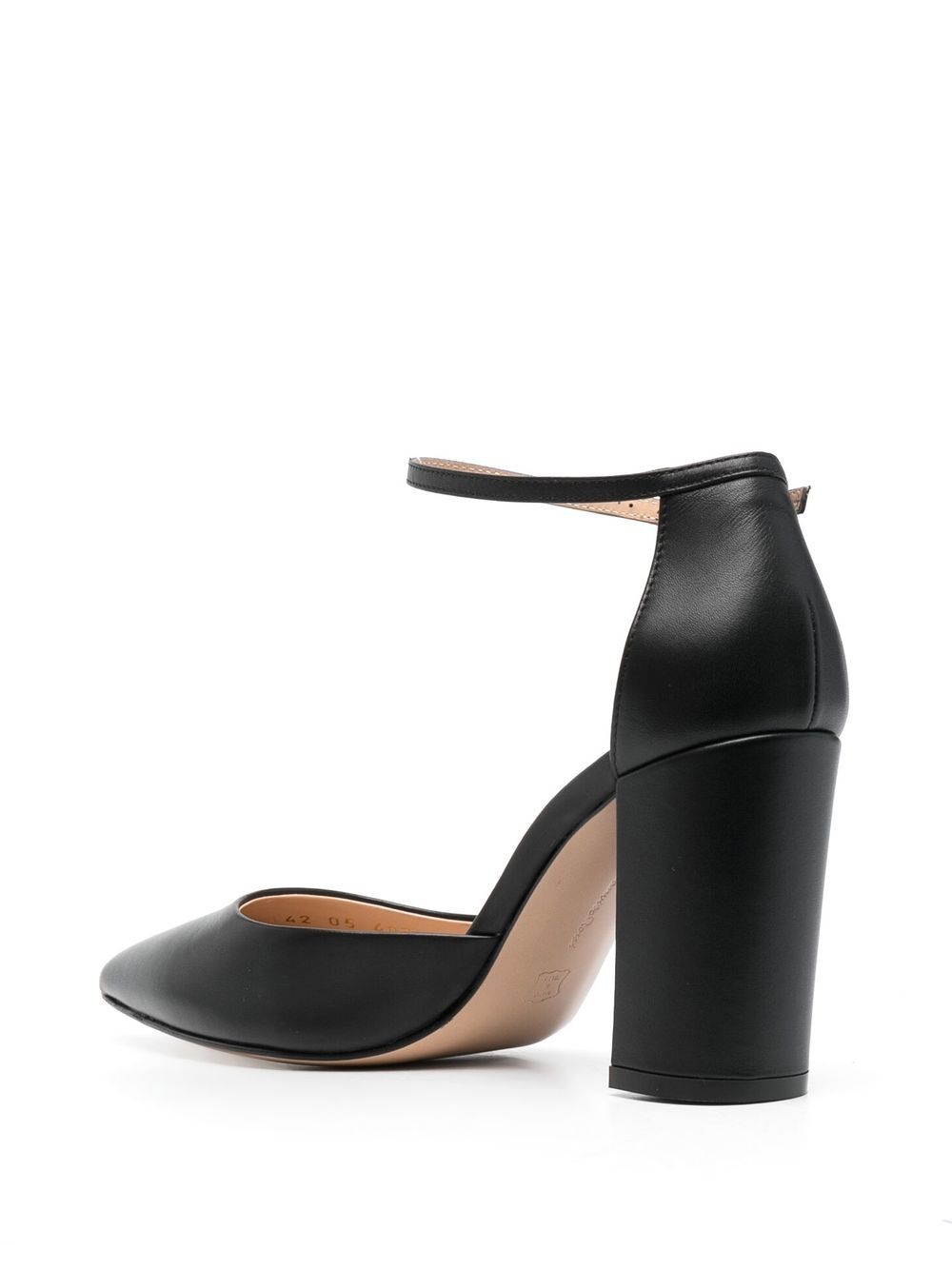 Shop Gianvito Rossi Piper Anklet 100mm Leather Pumps In Black