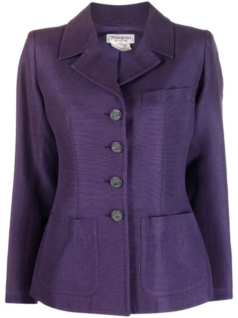 Saint Laurent Pre-Owned notched lapels buttoned jacket
