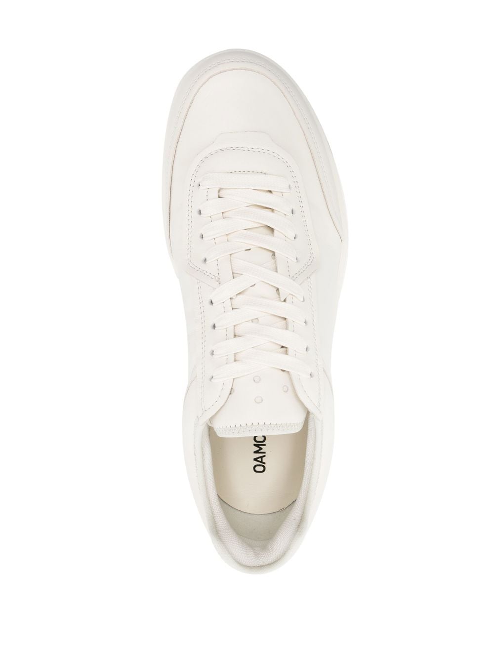 Shop Oamc Leather Low-top Sneakers In 101