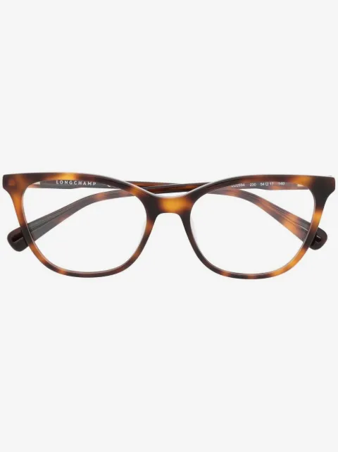 Longchamp lentes con armazón cat eye estilo carey