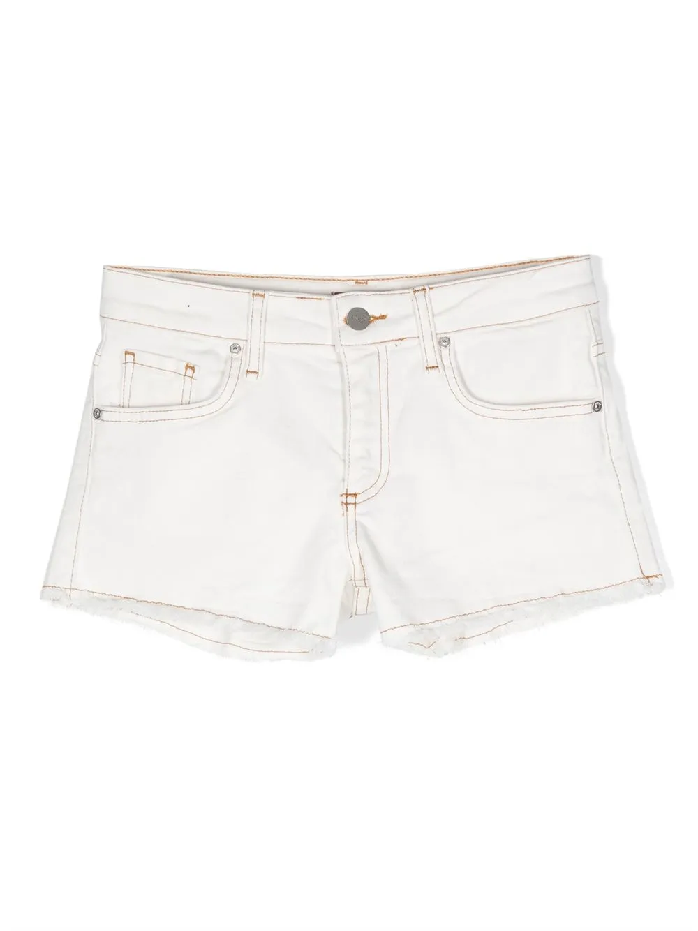 

Pinko Kids frayed denim shorts - Neutrals