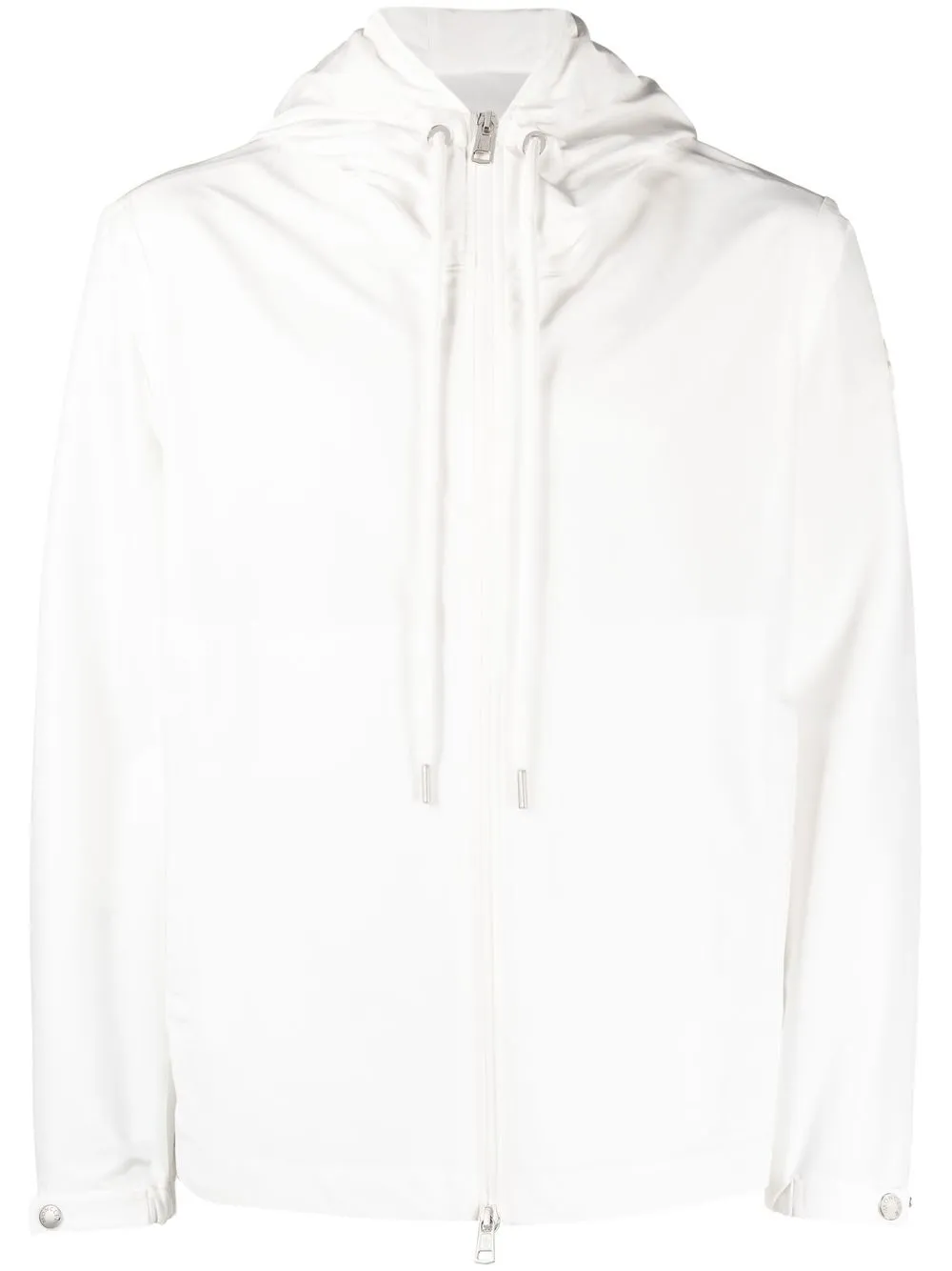 

Moncler logo-badge hooded jacket - White