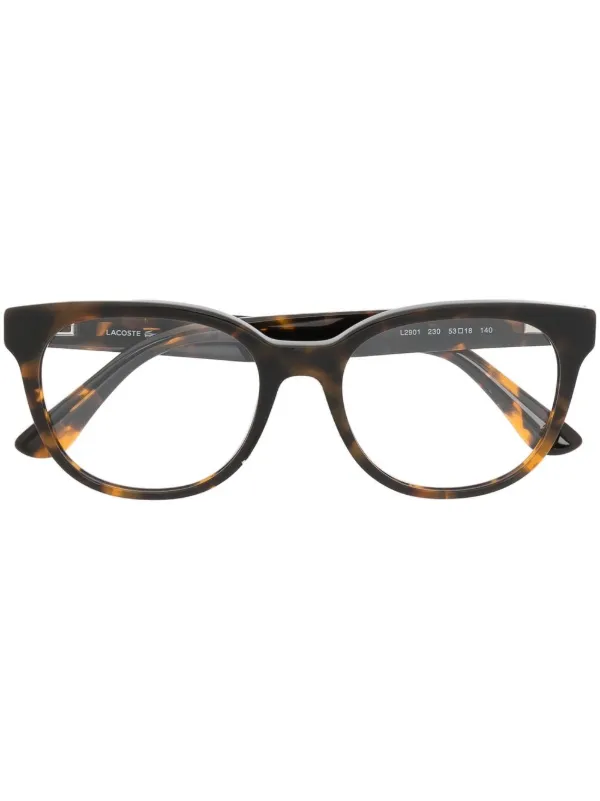 Lacoste Tortoiseshell square frame Glasses Farfetch