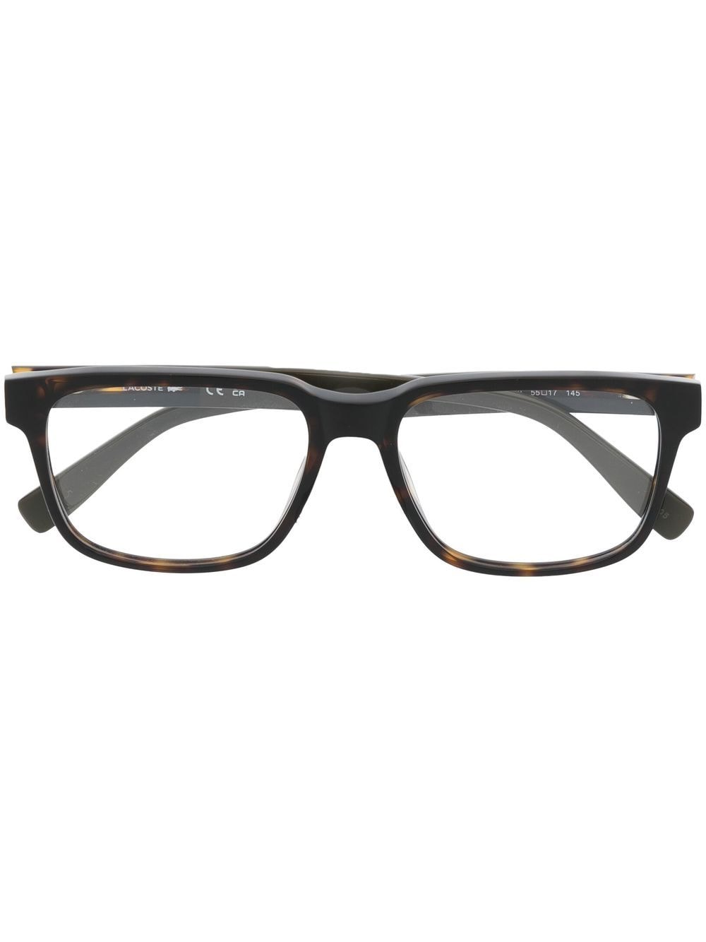 Lacoste rectangle-frame two-tone Glasses - Farfetch