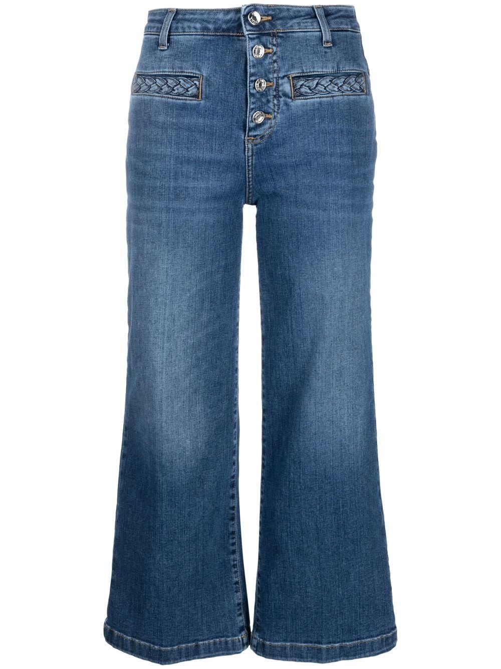 LIU braided-pocket Jeans - Farfetch