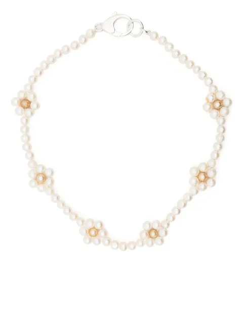 Hatton Labs faux-flower pearl necklace