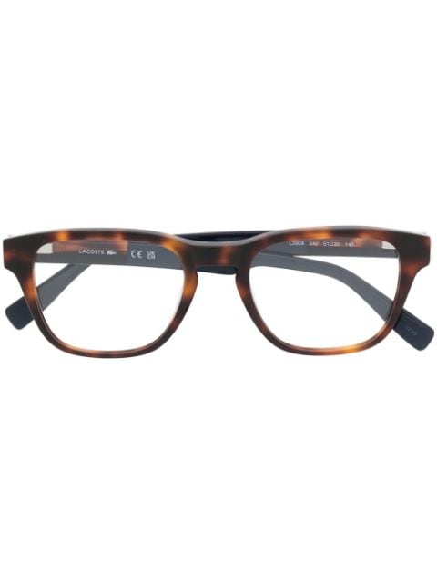 Lacoste rectangle-frame two-tone glasses