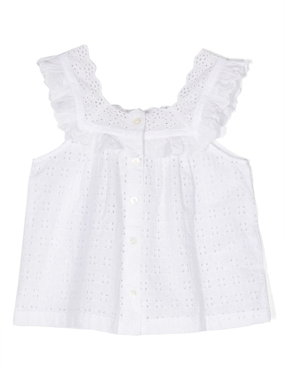 Bellerose Hoppers sleeveless broderie-anglaise blouse - White