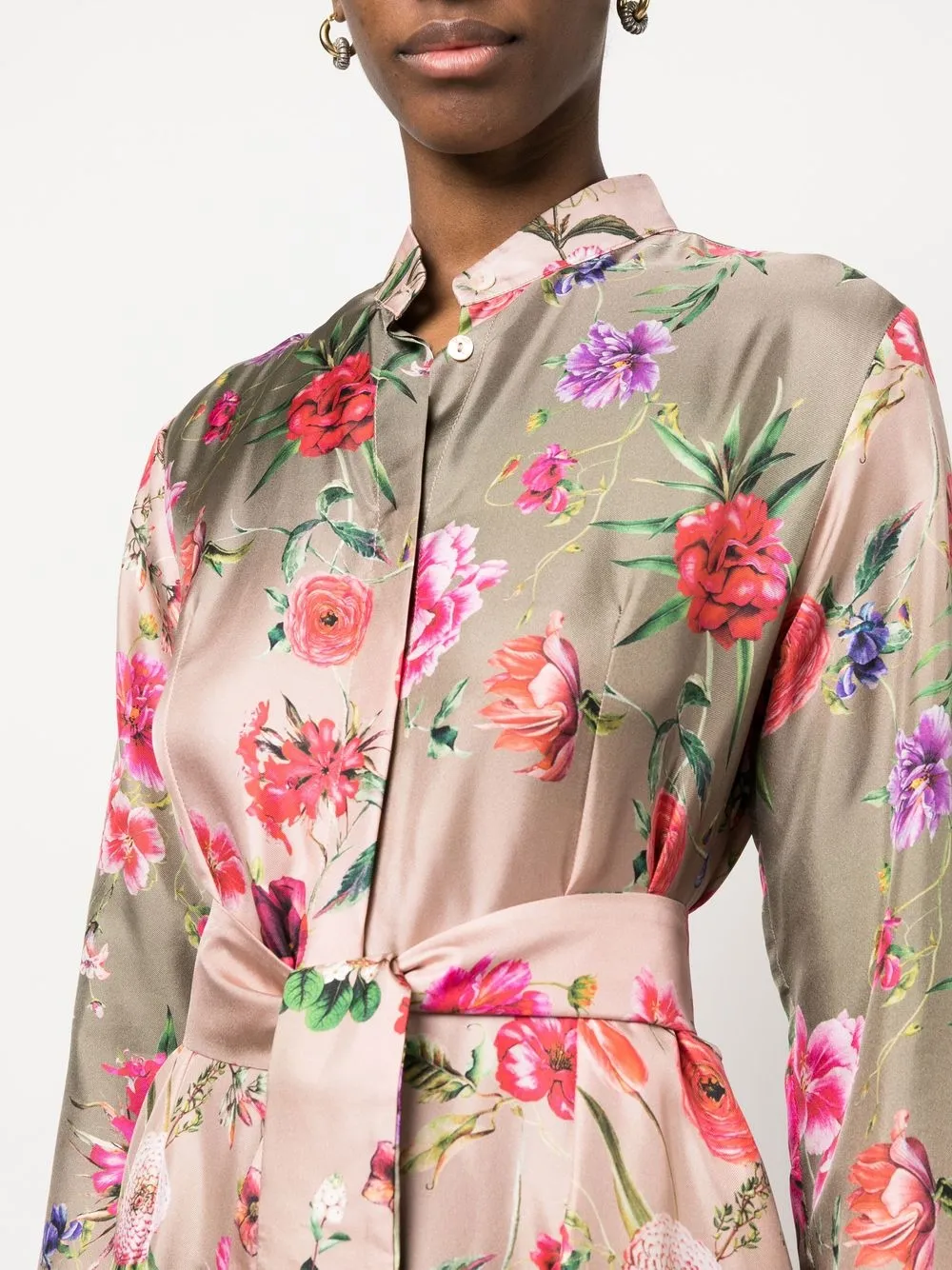 813 floralprint Silk Shirt Dress Farfetch