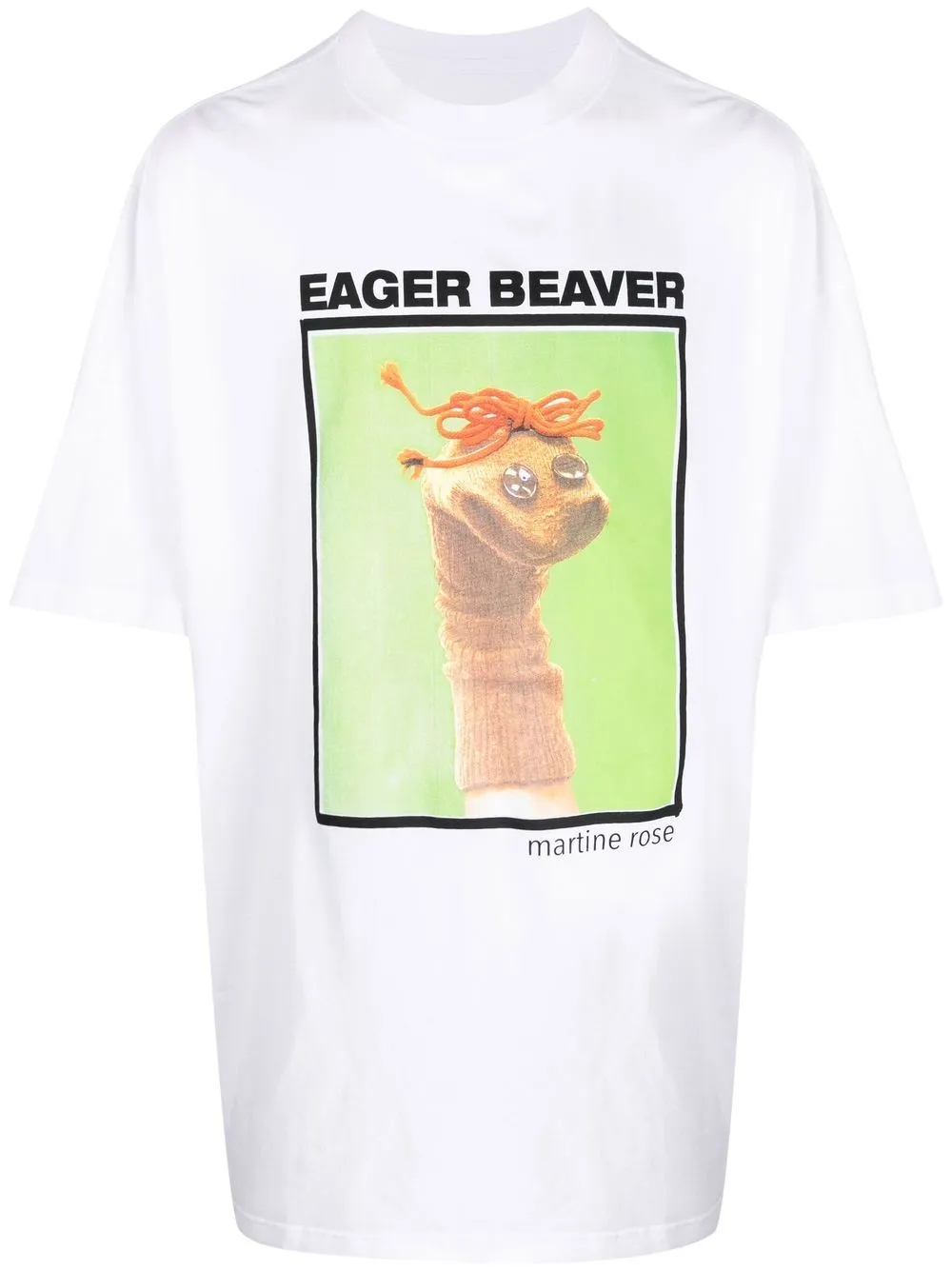 

Martine Rose Eager Beaver graphic-print cotton T-shirt - White