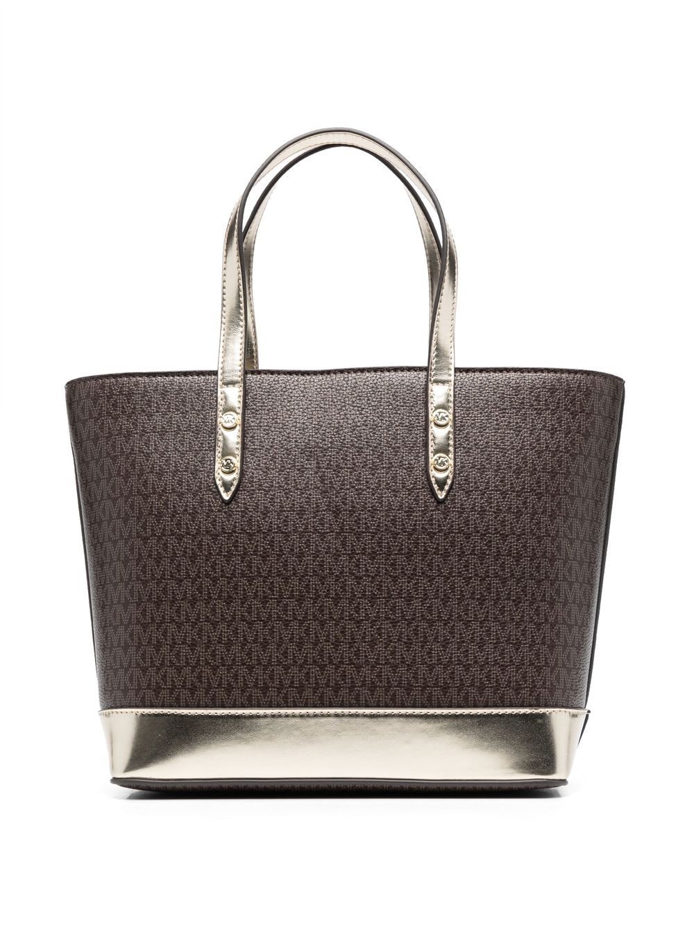 Shop Michael Kors All-over Monogram-pattern Tote Bag In Brown