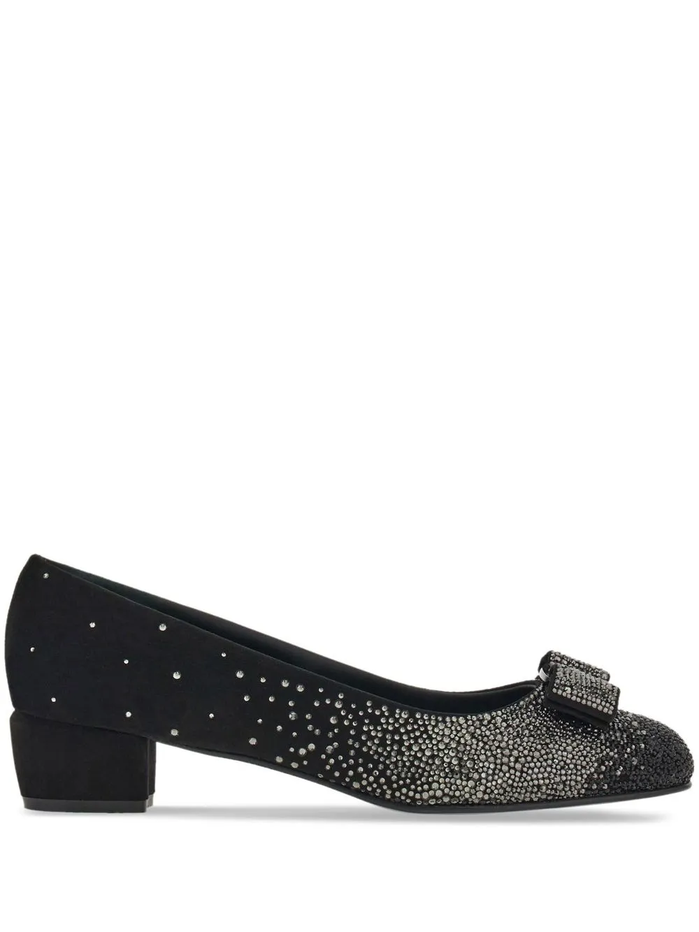 

Ferragamo Vara bow dégradé-crystals pumps - Negro