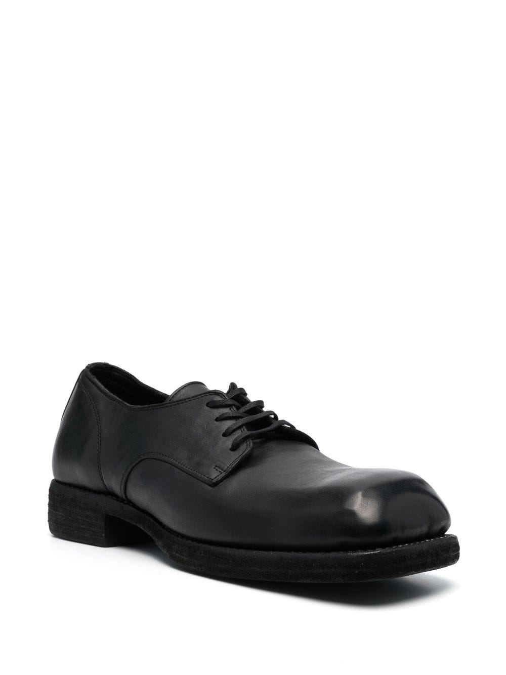 Shop Guidi Lace-up Leather Shoes In Black