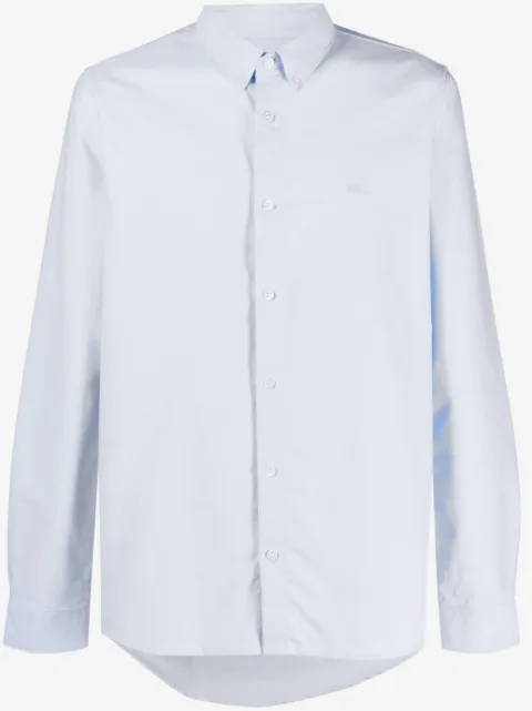 A.P.C. logo-embroidered button-down shirt